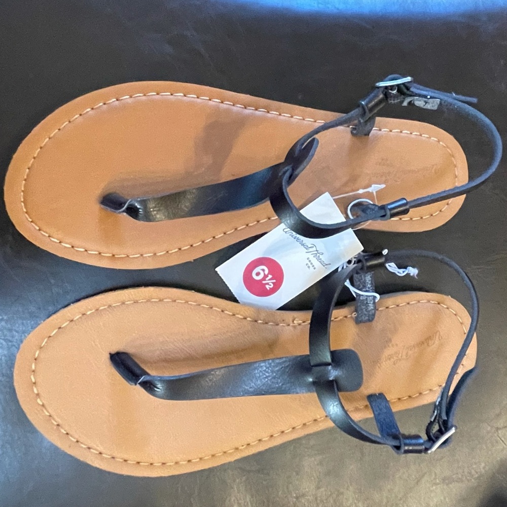 NWT Black Sandals Dressy Casual 6.5